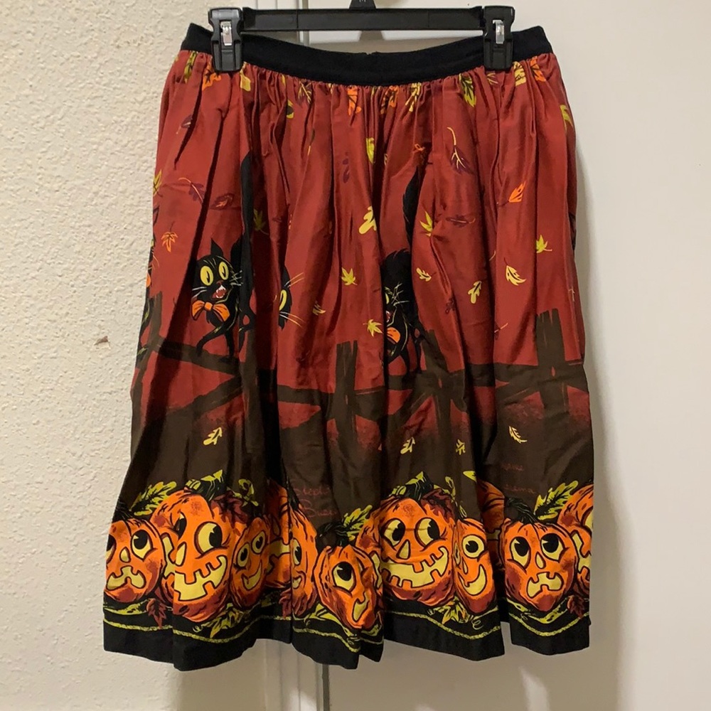 Jenny Skirt in Pumpkin Patch Border Print